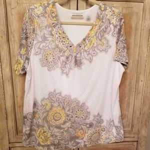 💚Jewled Bohemian Print Top